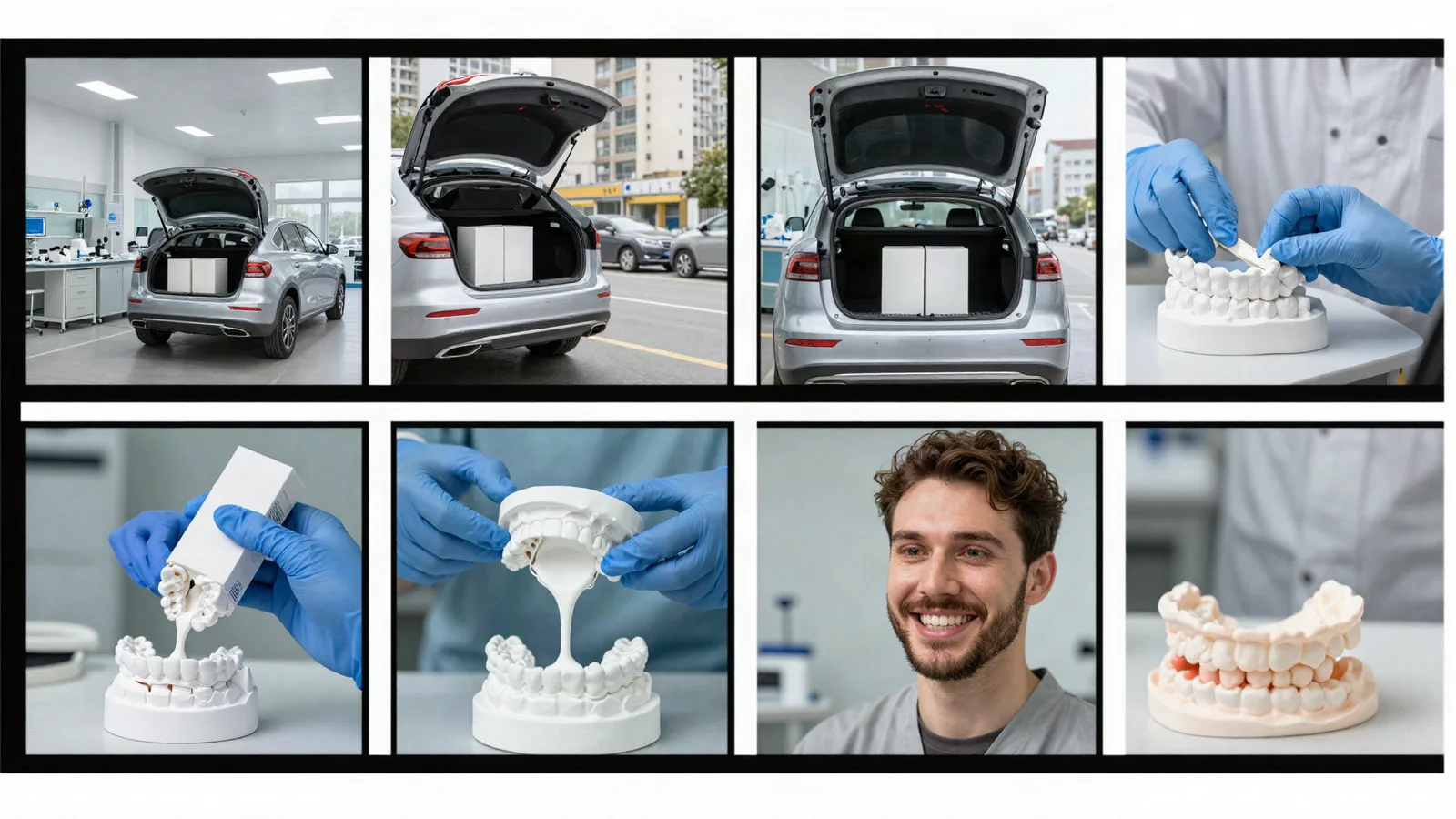 Fabrikadan dental laboratuvara ve doğal gülüşe uzanan altı karelik süreç